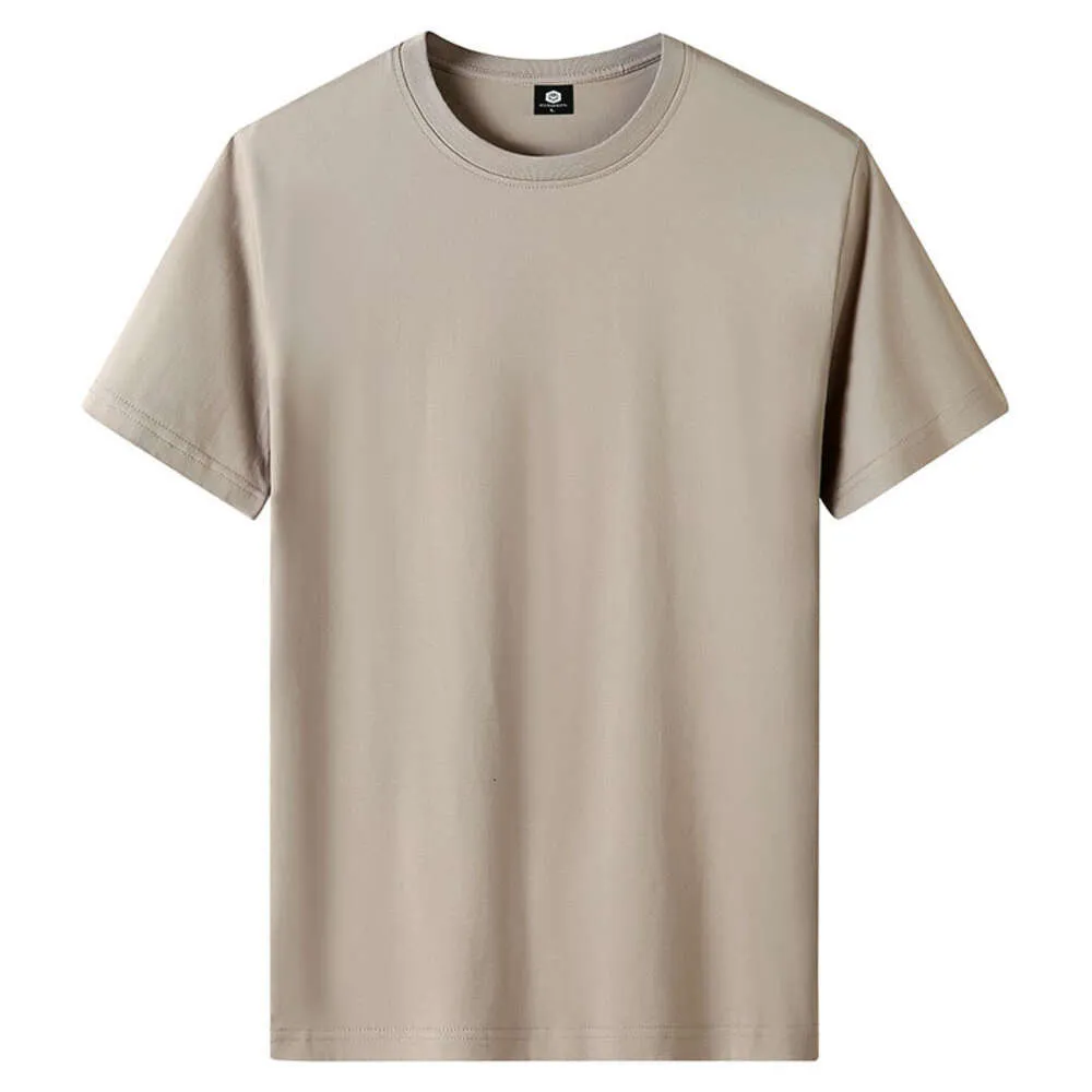 T-shirt à manches courtes pour hommes d'été pur coton à manches courtes col rond sport ample et sweat-shirt décontracté joufflu surdimensionné couleur unie pour hommes T