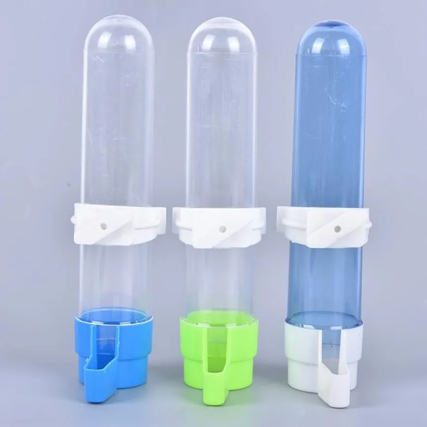 1 peça alimentador automático de plástico para pássaros de estimação papagaio bebedor de água copo tigela gaiola alimentador suprimentos 17cm 3 3cm3111