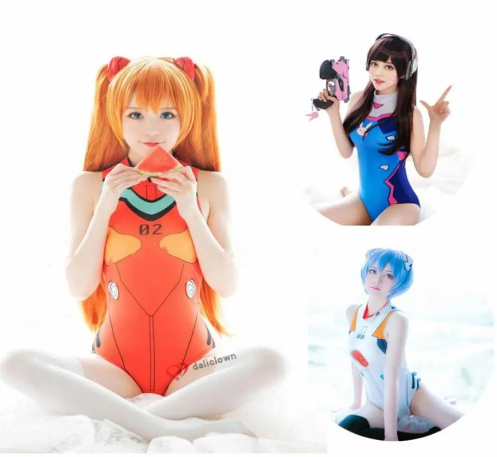 Men039s Trainingsanzüge Sexy Spiel 2022 Cosplay Kostüm Dva Asuka Langle Spandex Anime Badeanzug One Piece Bademode BadeanzugMen04803092