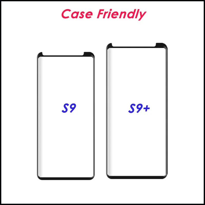 Good Tempered Glass Screen Protector Case Friendly Curved 3D Side Glue For Samsung Galaxy S22 S21 S20 Ultra S10e S8 S9 S10 Plus Note 20 10 9 8 With retail package