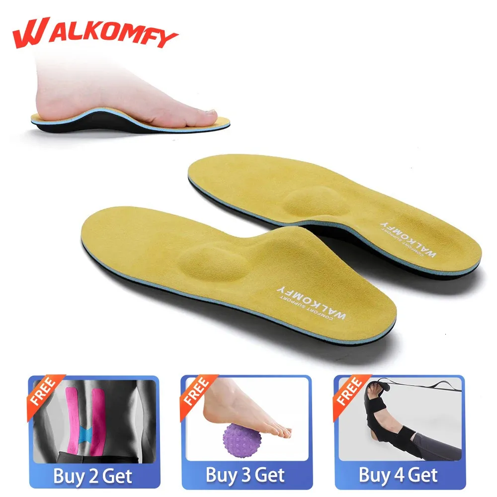 Walkomfy Eva Orthopedic Insoles For Flat FeetPlantar Fasciitis Pain Arch Support Ortic Shoes Sole Foot Care For Women Men 240304