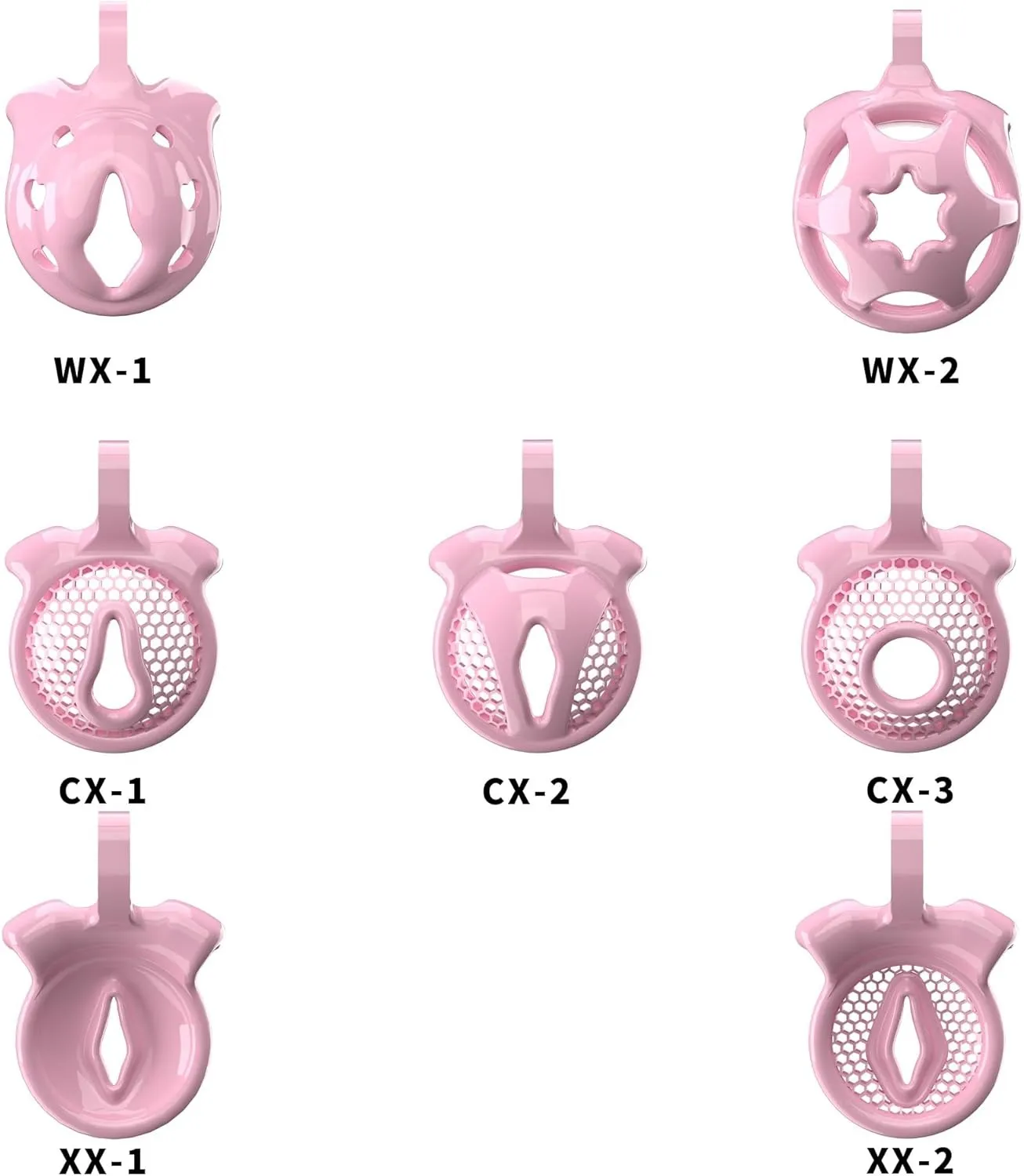 Sissy Chastity Cage for Men Pink Chastity Devices Lock Design Small Chastity Cage Male Penis Cage Cock Cage Toys for Couples Sex (Pink,WX-4)