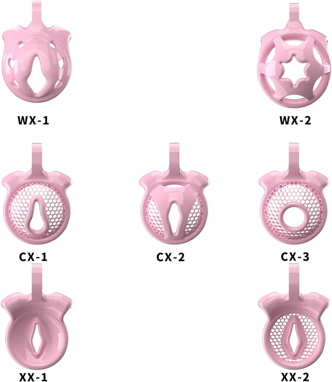 Sissy Cage de chasteté pour hommes Rose Dispositifs de chasteté Conception de verrouillage Petite cage de chasteté Cage à pénis masculin Cage à coq Jouets pour couples sexuels (Rose, WX-4)