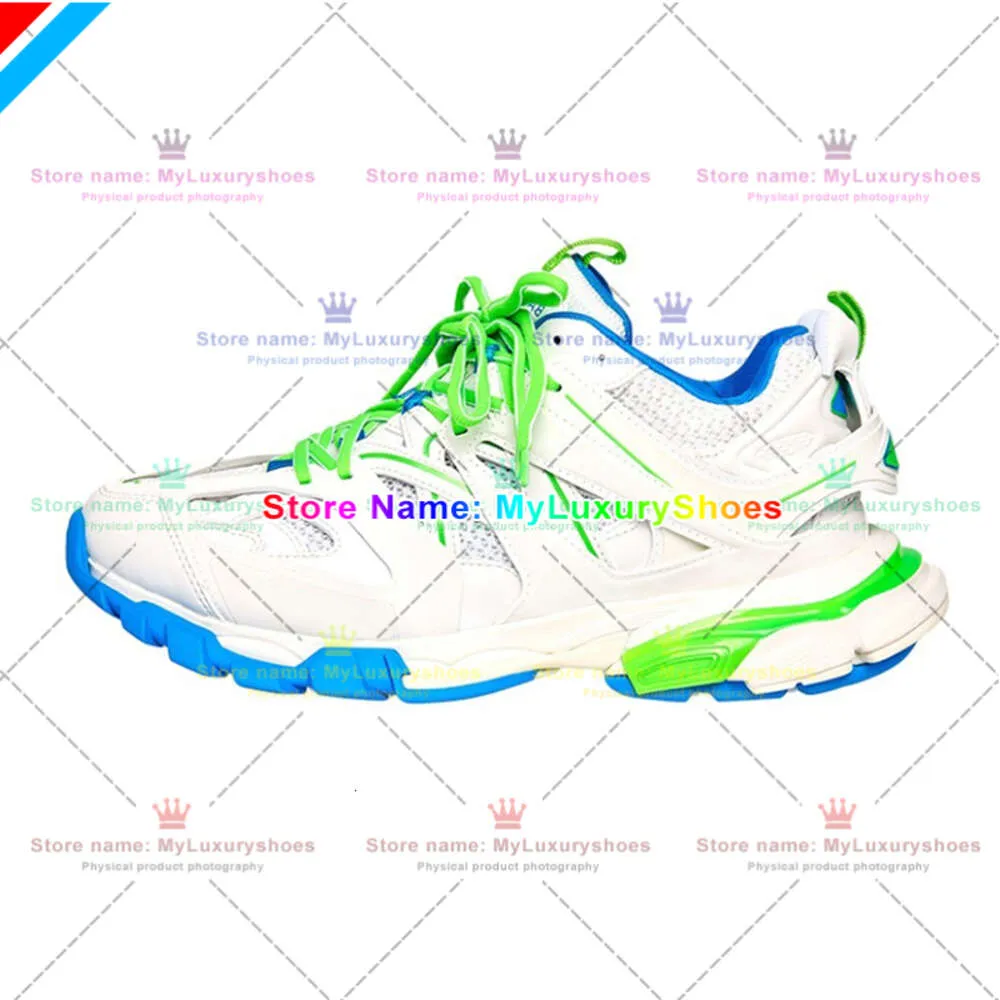 Designer Triple-S Track 3.0 Chaussures Casual Baskets Noir Vert Transparent Cristal D'azote Semelle Extérieure 17Fw Chaussures De Course Hommes Femmes Baskets En Plein Air 542 537