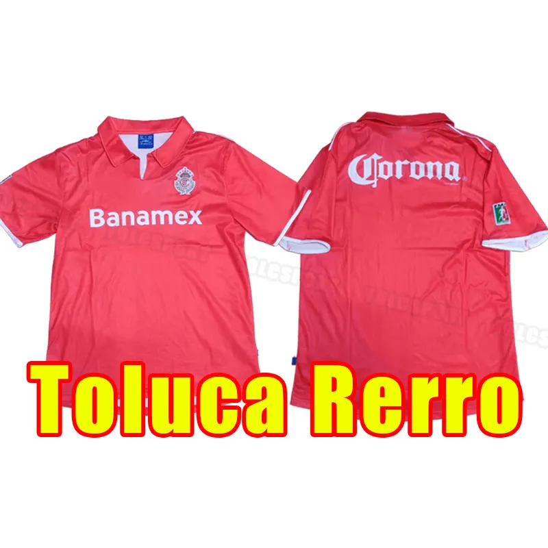 Retro 04 05 Deportivo Toluca Mens Futebol Jerseys M. ARAUJO J. ANGULO BAEZA VENEGAS Edições Especiais Homens Camisa de Futebol Mangas Curtas Uniformes 2004 2005