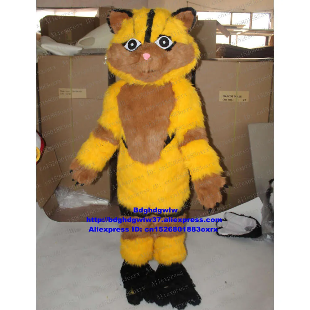 Maskottchen-Kostüme, gelbes langes Fell, Wildkatze, Wildkatze, Karakal, Ozelot, Kätzchen, Maskottchenkostüm für Erwachsene, Charakter, Cartoon-Requisiten, Markenname, Promotion Zx1059