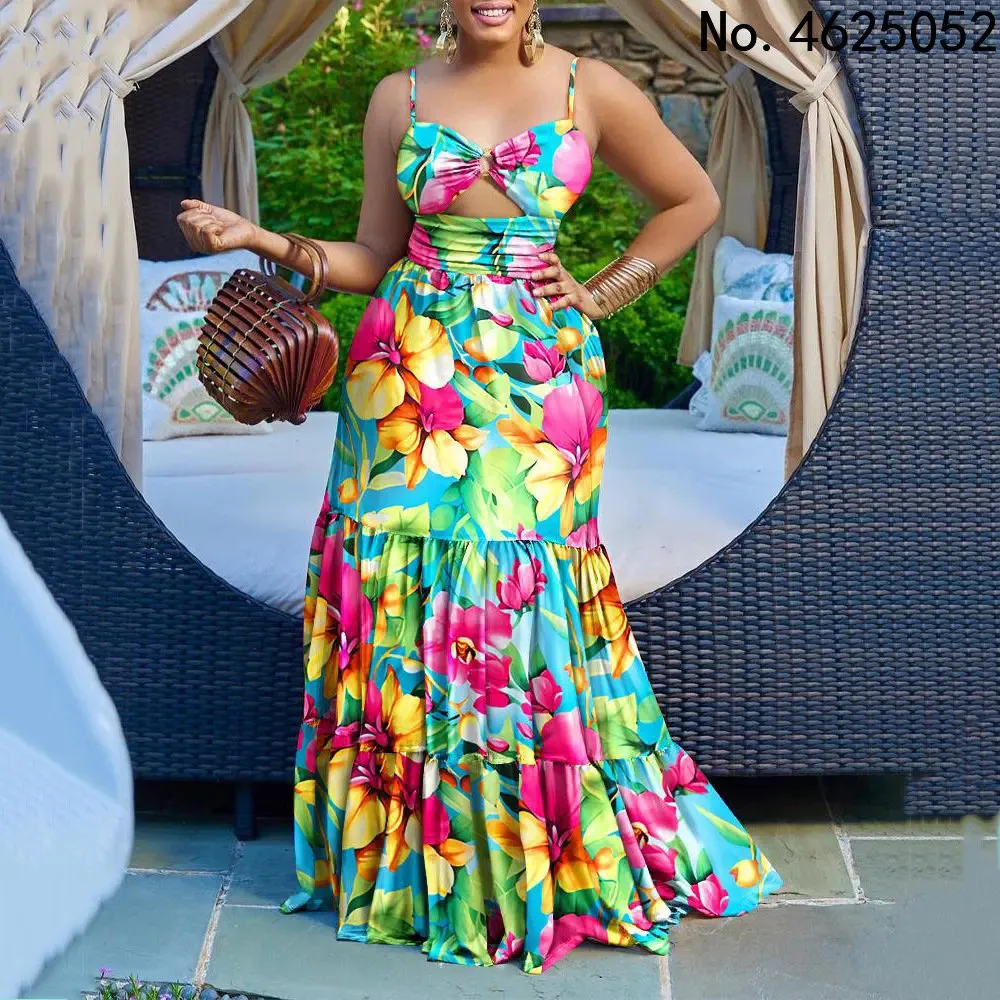 fitted lace wedding dress Eve African Print Maxi Dress main image 0