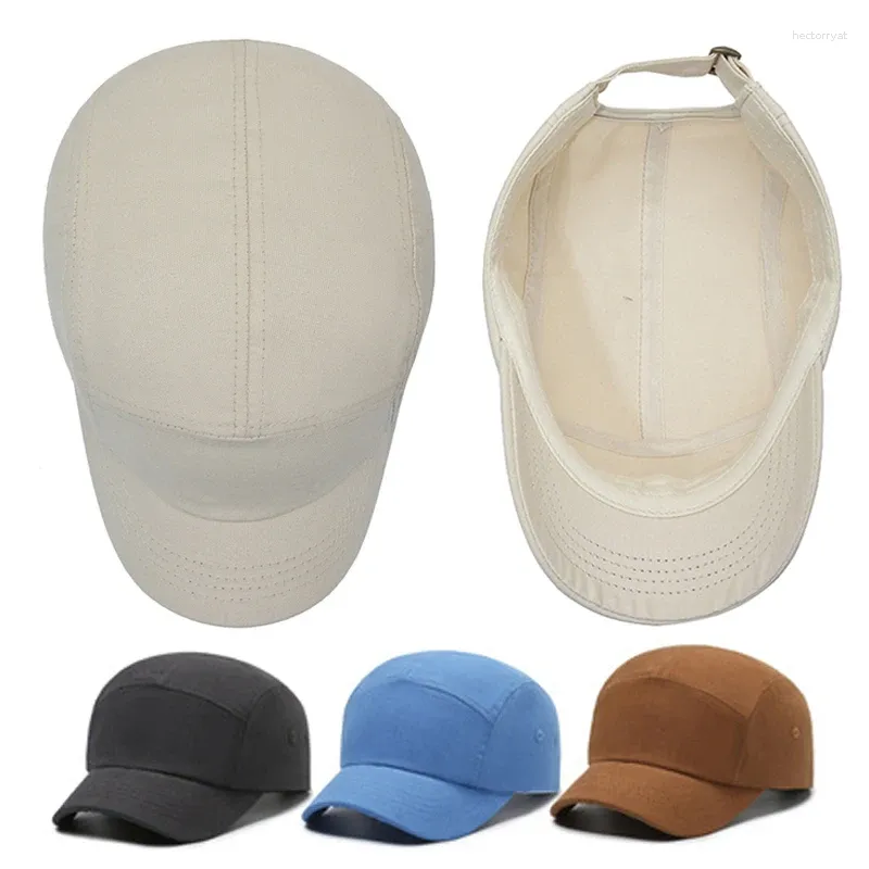 Bola bonés 2024 verão mulheres homens boné de beisebol sólido snapback curto borda sunhat hip hop chapéus ajustável versátil moda pai chapéu