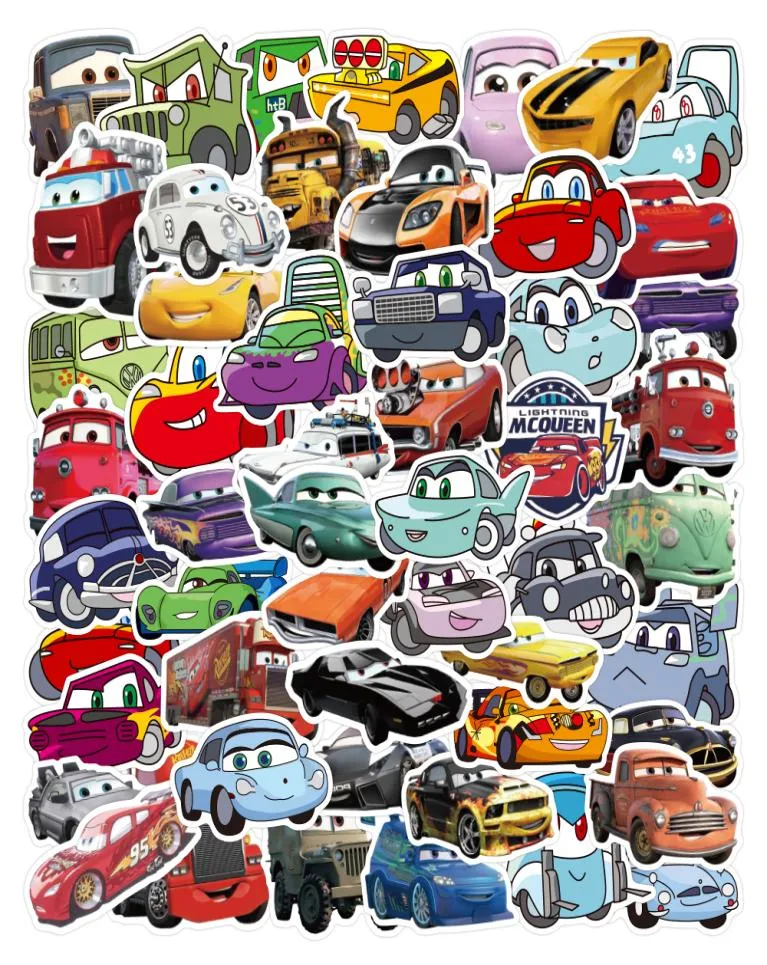 50 pçs bonito dos desenhos animados adesivos de carro para crianças bagagem garrafa água caso telefone motocicleta portátil pneu guitarra carro brinquedos diy decalques aesthet8999722