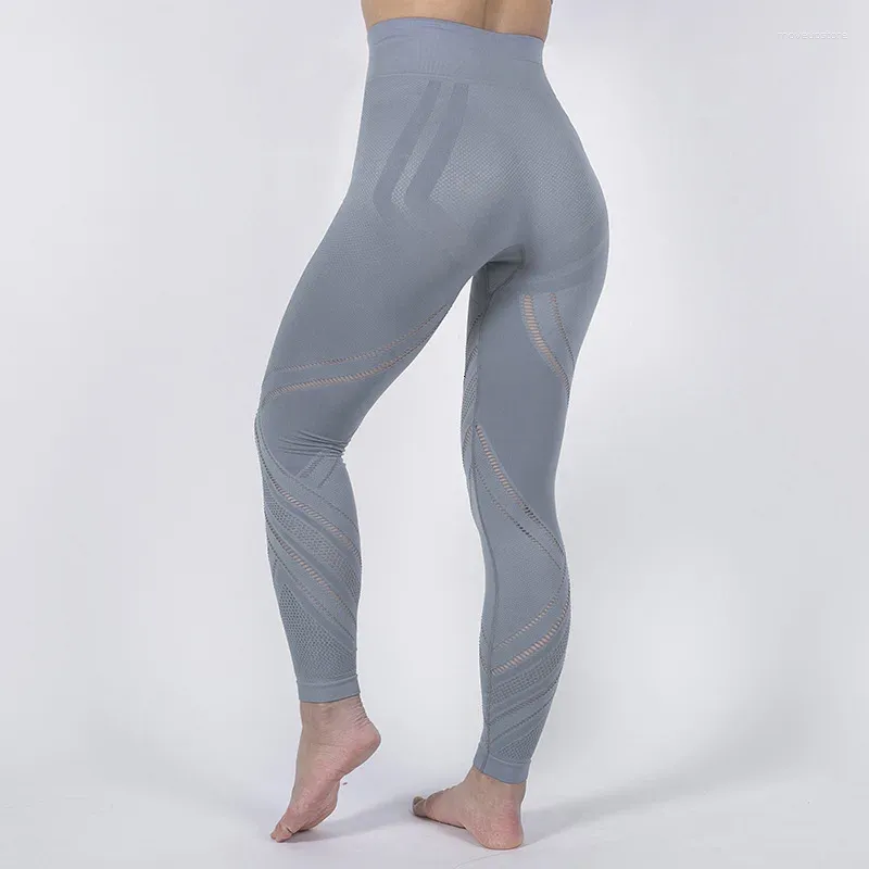 Roupas de yoga sem costura fitness mulheres calças sexy oco para fora esporte leggings calças de cintura alta push up treino correndo feminino collants