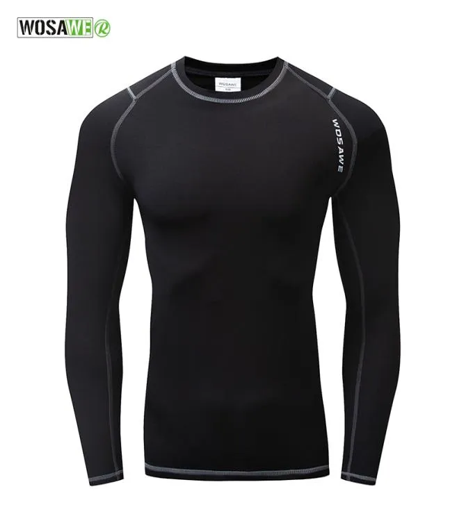 WOSAWE Men039s thermique polaire cyclisme maillot hiver maillot de corps couche de base sweat vélo vélo course maillot respirant Tig9693784