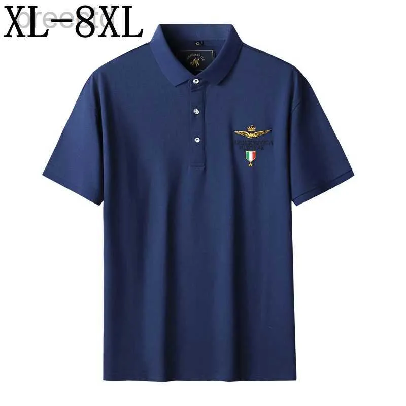 Men's Polos 8XL 7XL 6XL New Summer Fashion Embroidery Polo Shirt Short Sleeve Polos Casual Breathable Shirts ldd240312