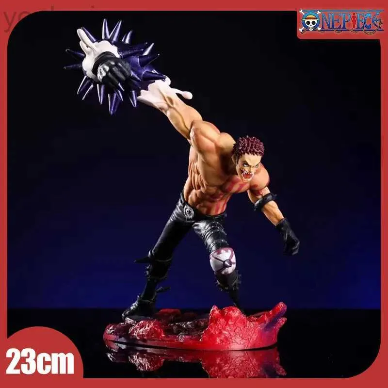 Action Toy Figures 23cm One Piece Figure Charlotte Katakuri Cartoon Anime Peripheral Toys Pvc Gk Statue Figurine Model Doll Collection Decora Gift ldd240312