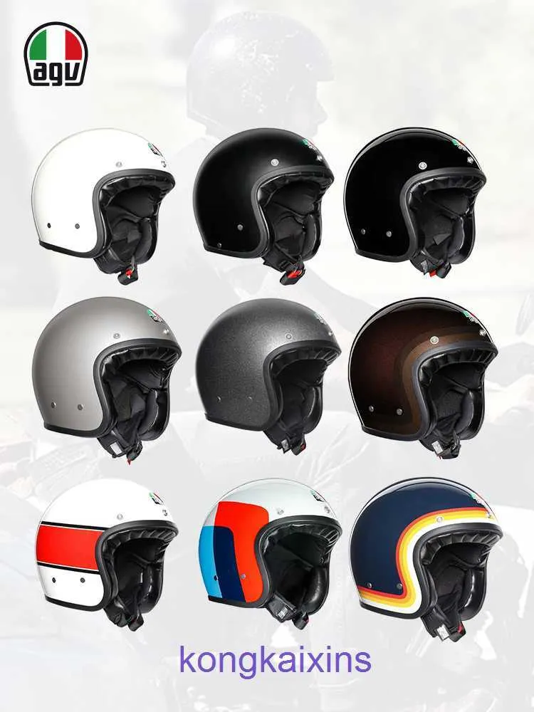 AGV X70 MONO casque de moto équitation demi 3 4 plaqué couronne Prince personnalité