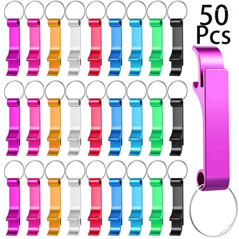 Porte-clés 50pcs ouvre-bouteille en aluminium ouvre-bière faveurs de mariage