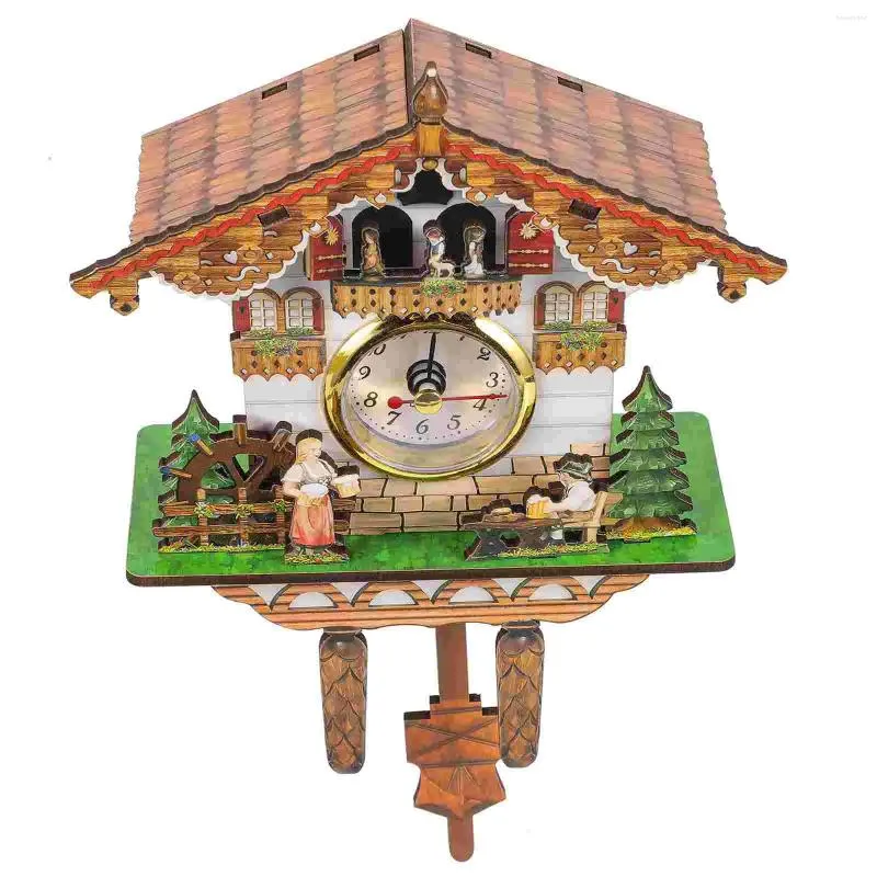 Horloges murales Bird House Maison Salon Coucou Bureau Vintage Décor Pendule Horloge Métal