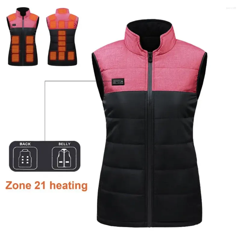 Gilet da uomo Gilet a temperatura controllata USB Invernale con blocchi riscaldanti a risparmio energetico Colletto rialzato Design antivento per uomo Donna Imbottito