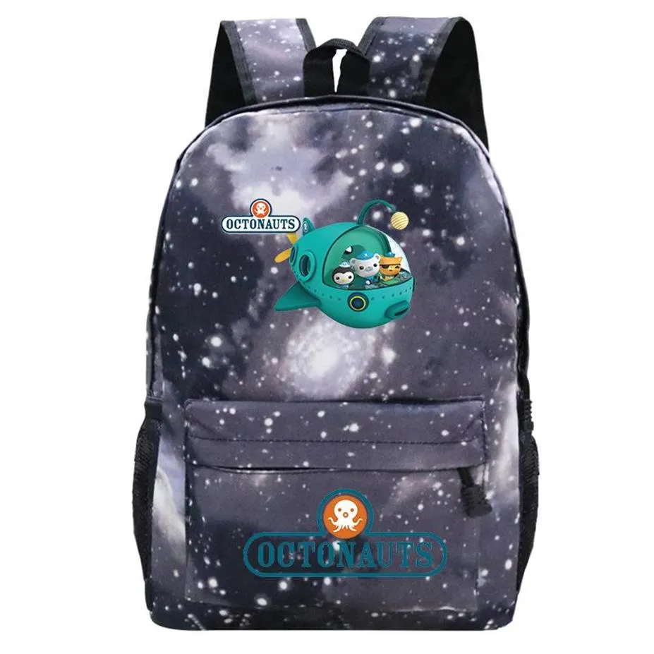 Backpack The Octonauts Backpacks Students Children Cartoon Schoolbag Girl Boy Book Bags Teens Travel Knapsack Kawaii Mochila 161r