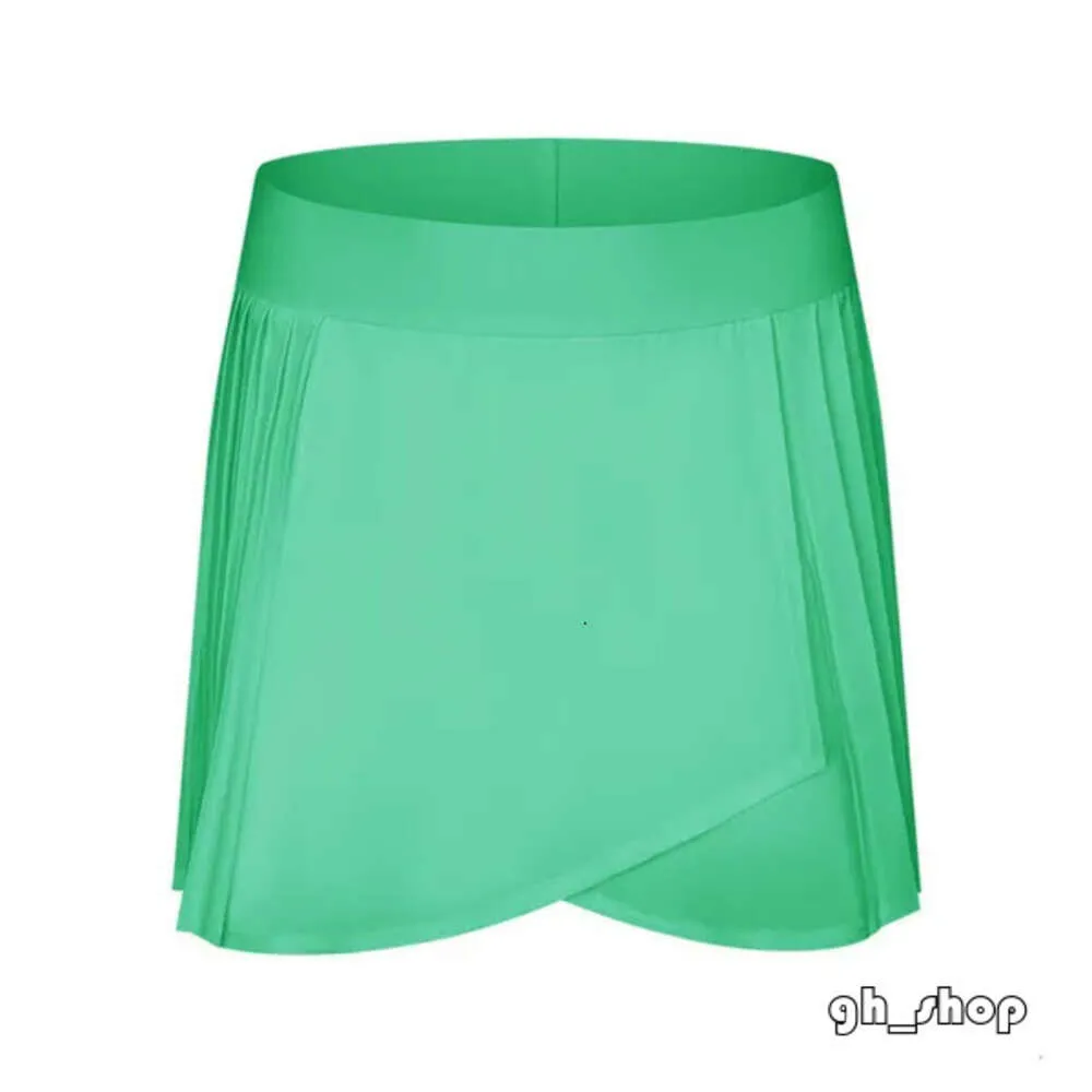 Desginer Aloyoga Femmes Al Yogas Nouvelle jupe pantalon de sport fendue à séchage rapide avec des rides pour réduire l'âge et livrée avec une doublure intérieure pour éviter la jupe de tennis brillante 7988