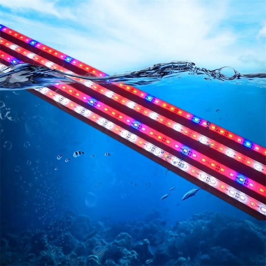 2 stks DC12V 0.5 m 5730 IP68 Waterdicht Grow Light Led bar stijve strip Rood Blauw 51 42 voor Aquarium groen huis Hydrocultuur plant Y20278C