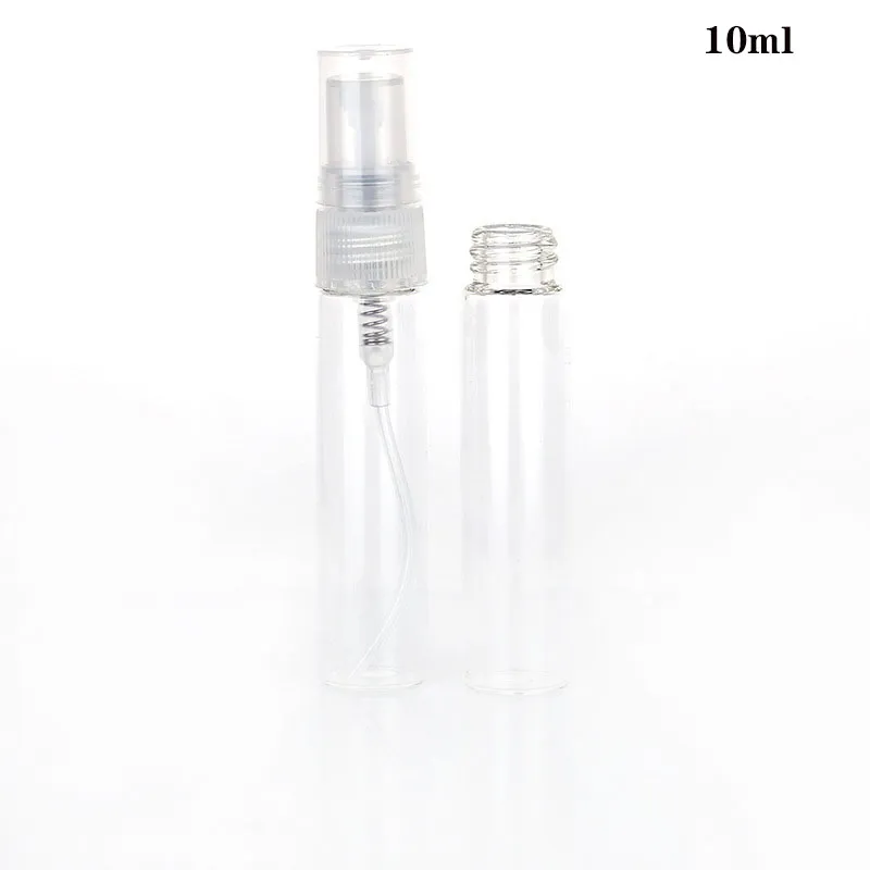 2400 pz/lotto Trasparente Vuoto Campione di Profumo Spray Bottiglia 10ml Mini Bottiglie di Profumo di Vetro Tascabile