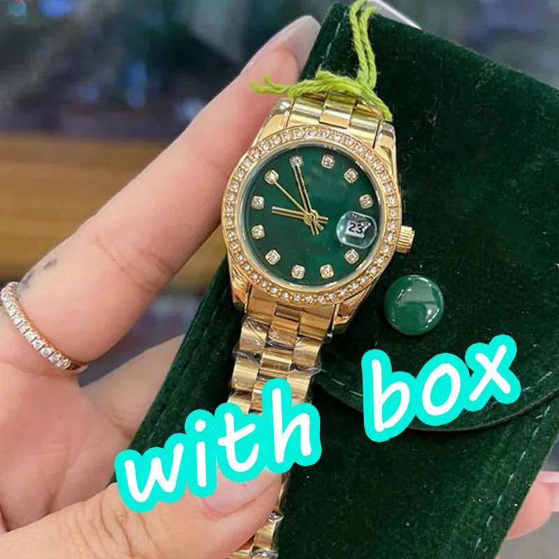 orologio da donna in oro di lusso orologi da polso firmati da 28 mm orologi da donna con diamanti per le donne San Valentino Natale regalo per la festa della mamma Orologio con cinturino in acciaio inossidabile