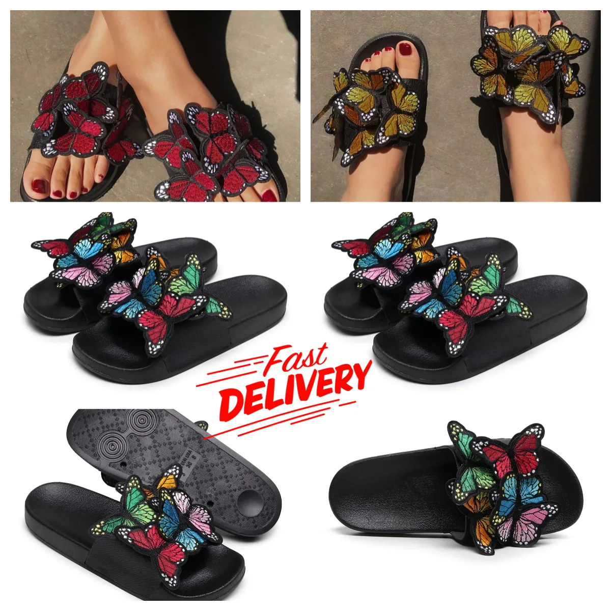 Mode Sommer Slipper Damen Herren Designer Unis Strände Flip Flop öffnet Zehen Gummis Böden Schwimmen GRÖSSE 36-41 GAI