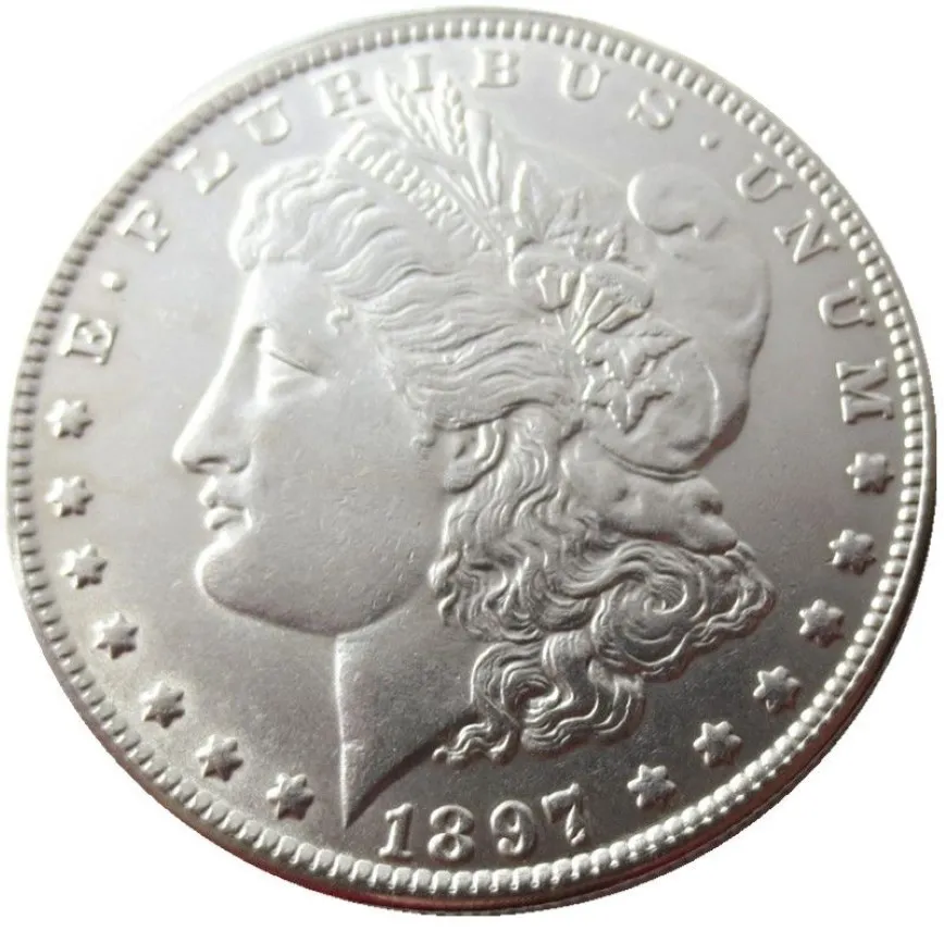 90% Silver US Morgan Dollar 1897-P-S-O Ny gammal färghantverk Kopieringsmynt mässing Ornament Hemdekoration Tillbehör201K