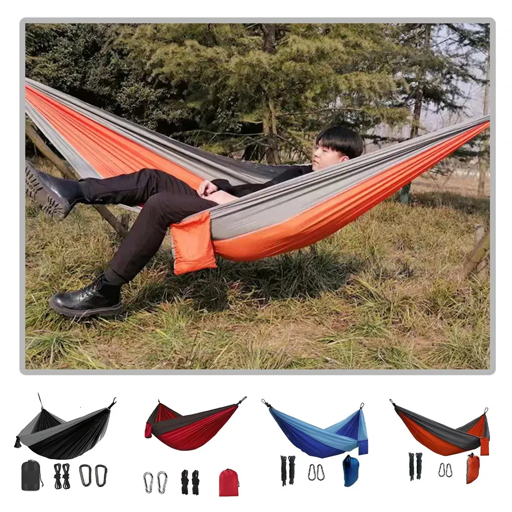 Hamac balançoire de jardin en tissu, léger et pratique, extérieur, Durable pour le Camping, noir 240306