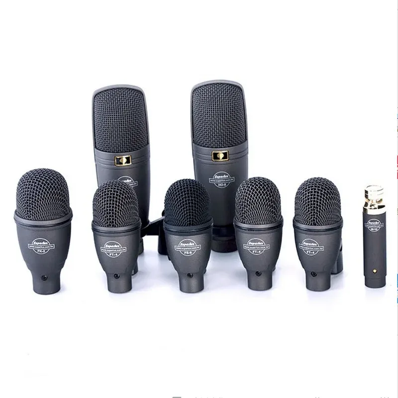 Microphones Superlux DRKF5H3 drum microphone kit 8 microphone kits for stage performances studio and percussion