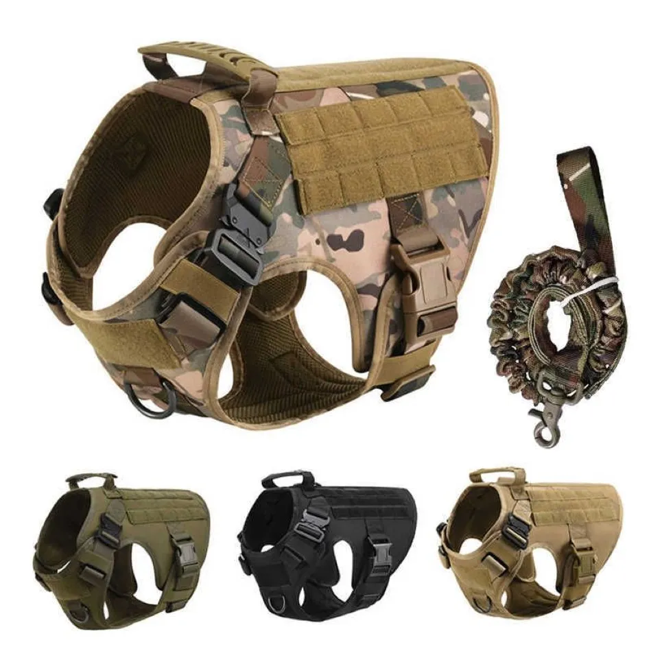 Ingen dragsele för stora hundar Militär taktisk hundsele Vest tysk herde Doberman Labrador Service Dog Training Product 2205b