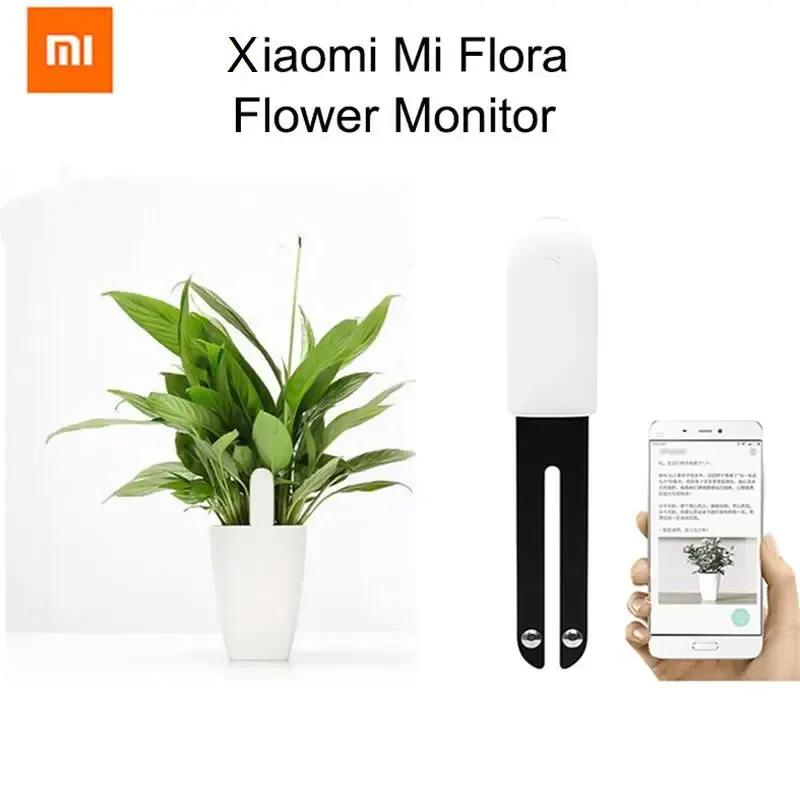 Kontroll Xiaomi Mi Flora Monitor Flora Smart Flower Detector Digital Plants Grass Flower Care Soil Water Light Smart Tester Sensor