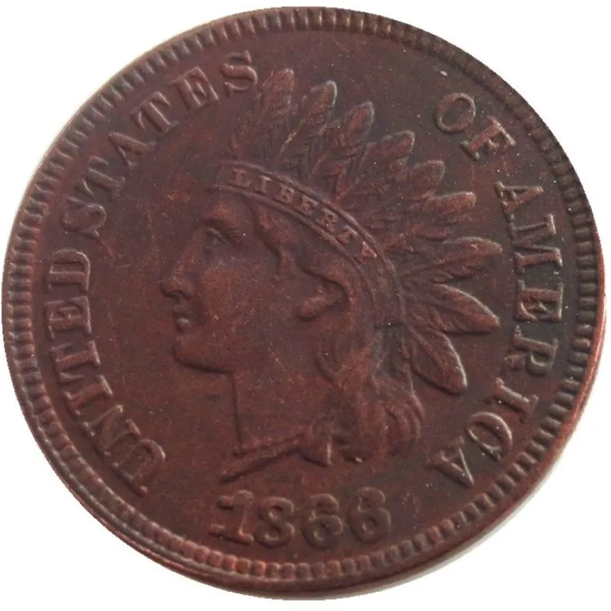 США 1866-1870 годов, голова индейца, один цент, ремесленная копия, подвеска, аксессуары, монеты249T