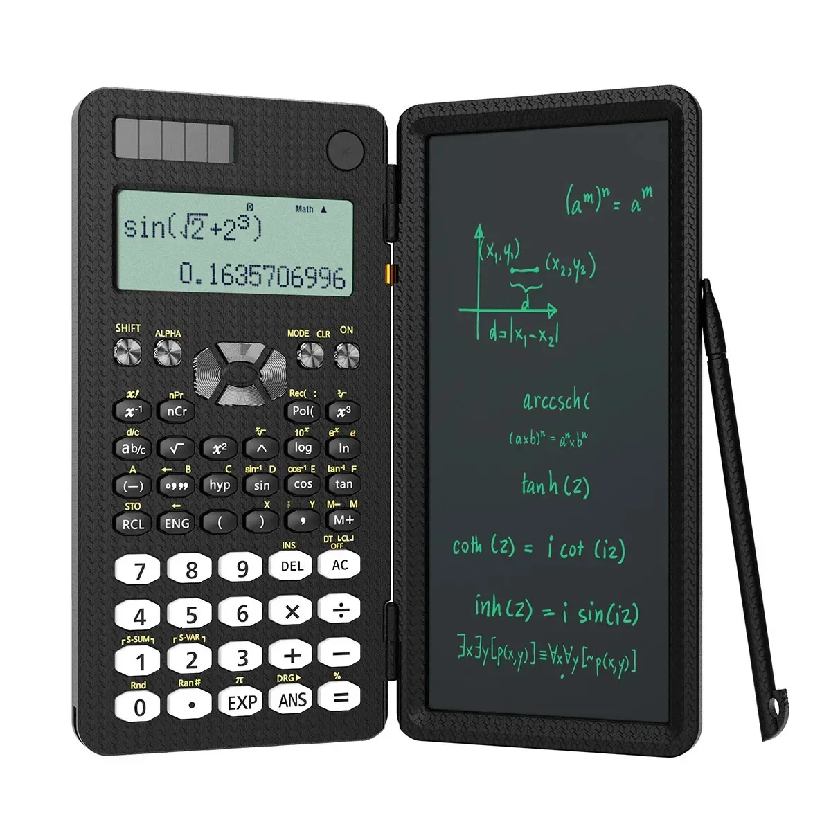 Ja Mini Scientific Calculator med Writing Tablet Calculators Notepad Memo Office Electronics School Supplies 991ES MS 82ms 240227