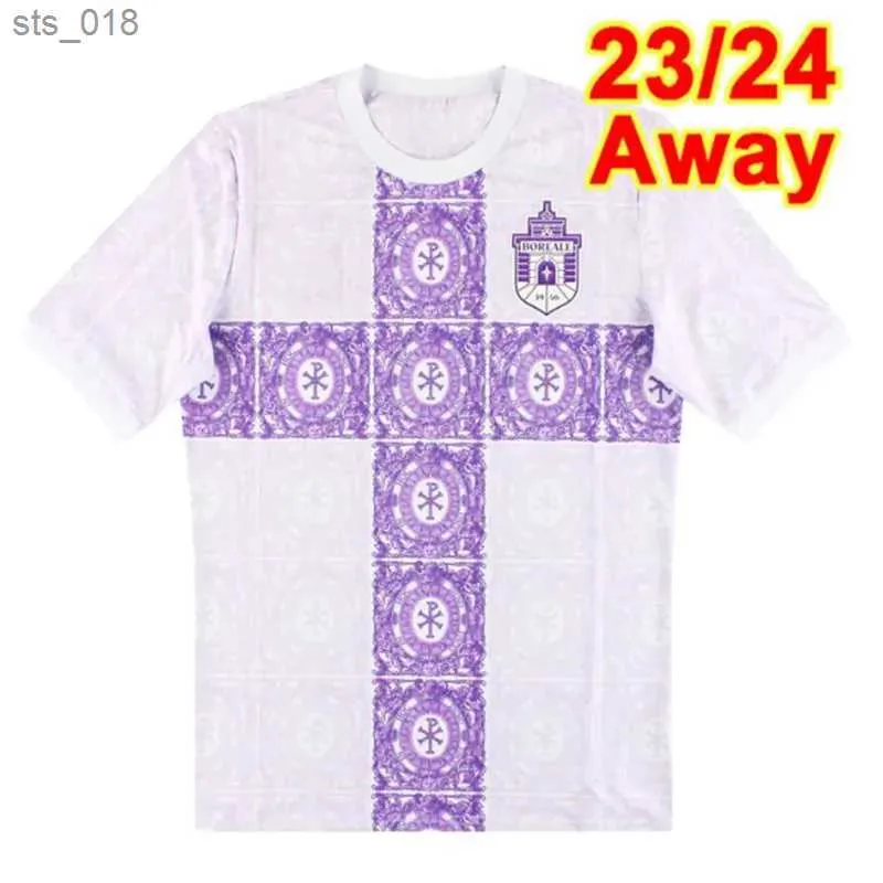 المشجعين يتصدرون قمصان كرة القدم 2024 Boreale Calcio Mens Home Purple White Goays Homeers Red Football Dorts Short Sleeve Uniformsh240312