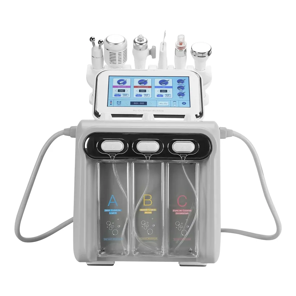 6 IN1 H2-O2 HYDRA Dermabrasion RF Bio-Lifting Spa Nettoyage pour le visage