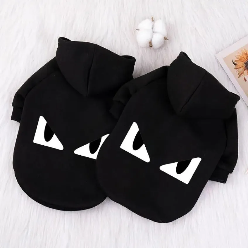 Vestuário para cães na moda marca roupas para animais de estimação suéter com capuz impressão design outono inverno labrador engrossar quente277o