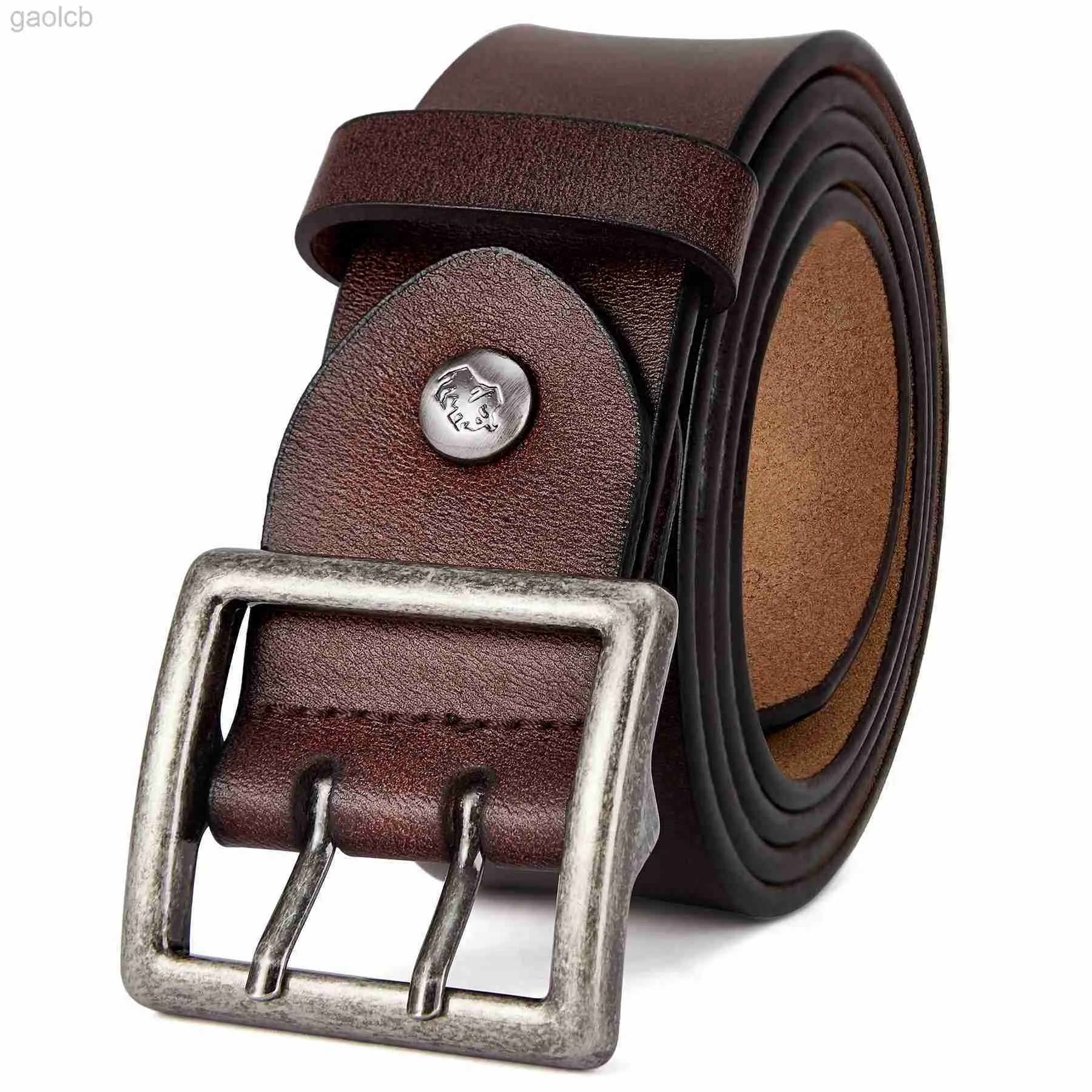 Belts Belts High Quality Buckle Belts Casual Fancy Cowskin Strap Genuine Leather Vintage Belt Men ldd240313