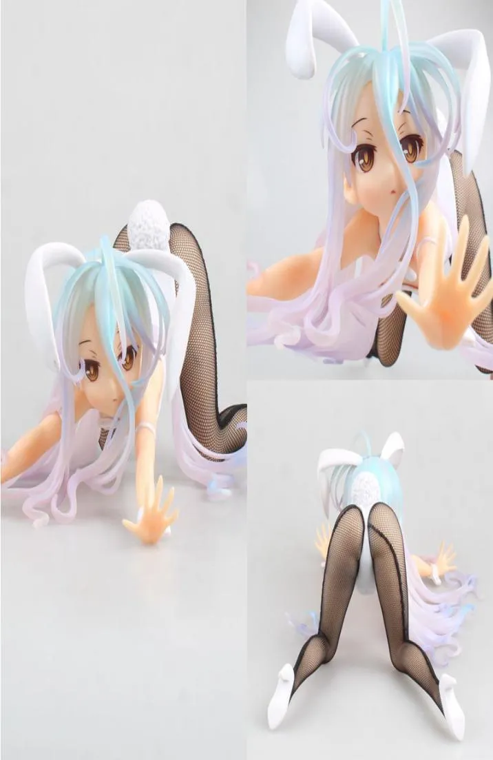 1124 cm Anime pas de jeu pas de vie Shiro chat figurine PVC nouveau lapin fille Collection figurines jouets fille sexy Figure 2012026012585