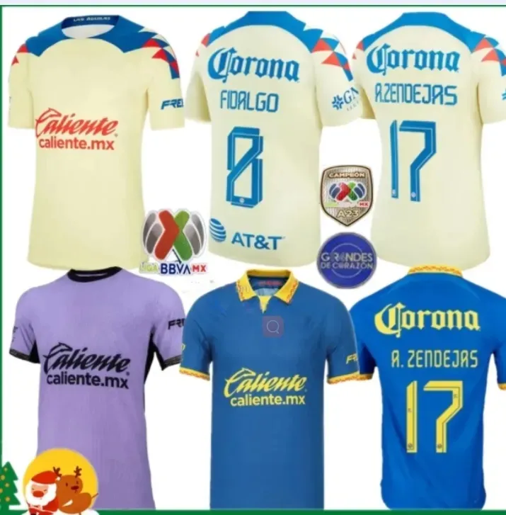 23 24 Club America Futbol Formaları Liga MX Henry J.Quinones D.Valdes 3. A.Zendejas Fidalgo 2023 2024 Evde Üçüncü Maillot hayranları ince oyuncu versiyonu futbol gömlekleri666