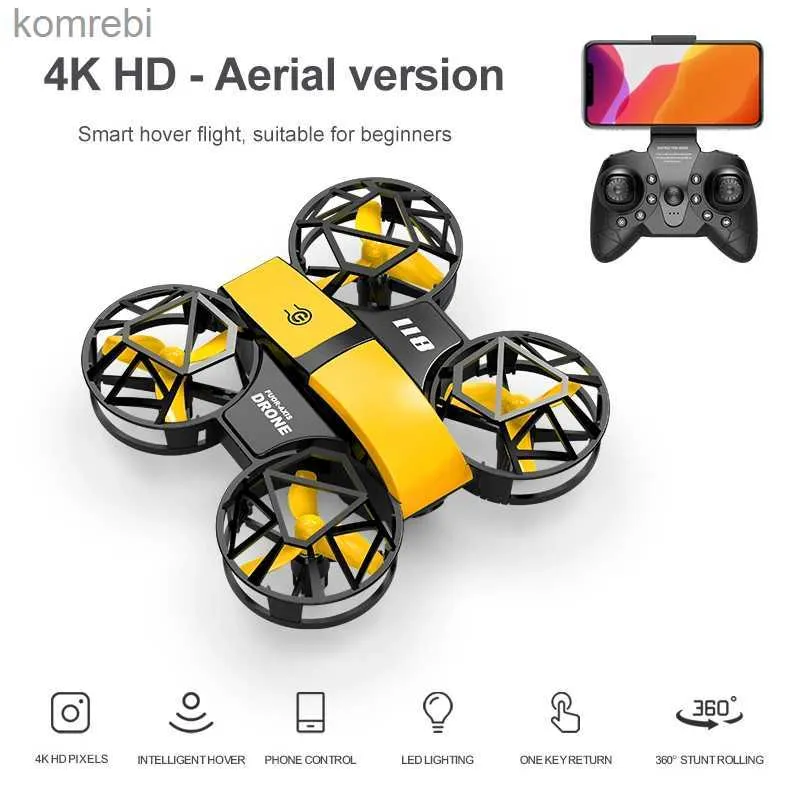 Drones RH821 Flip Mini RC 3D Flip 4KHD Drone hélicoptère maintien d'altitude 2.4G 4 axes télécommande quadrirotor enfants jouet UAV avec lumières 24313