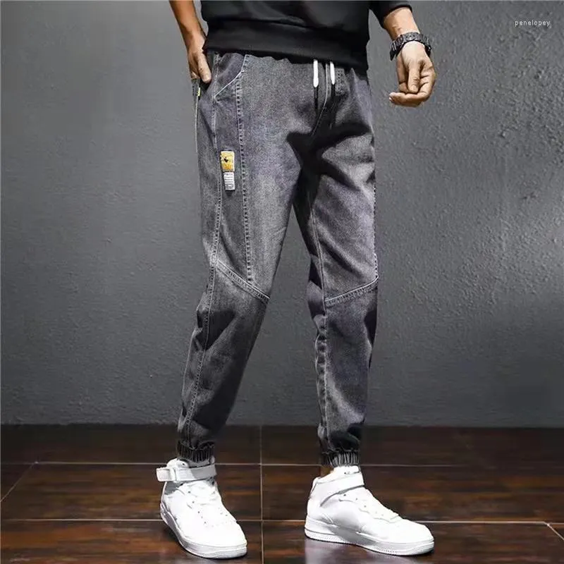 Men's Pants Spring Autumn Fashion Loose Jeans Men Harem Korean Trendy Casual Bound Feet Large Size Male Commuting Trousers