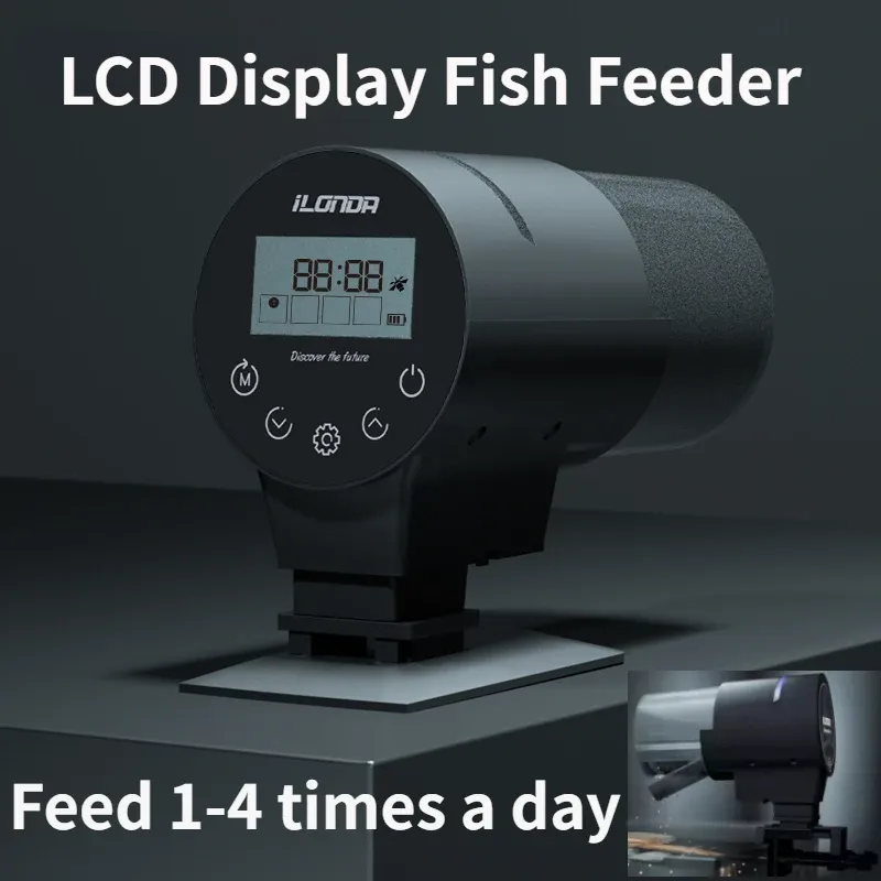 Feeders Automatic Fish Feeder Digital Display Intelligent Timing Feeder Fish Tank Fish Feeder Digital Display Feeder