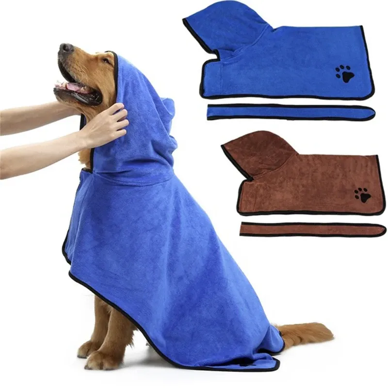 Gravestones Dog Bathrobe Absorbent Quick Dry Xsxl Super Warm Dog Clothes for Small Medium Large Dogs Microfiber Pet Drying Towel