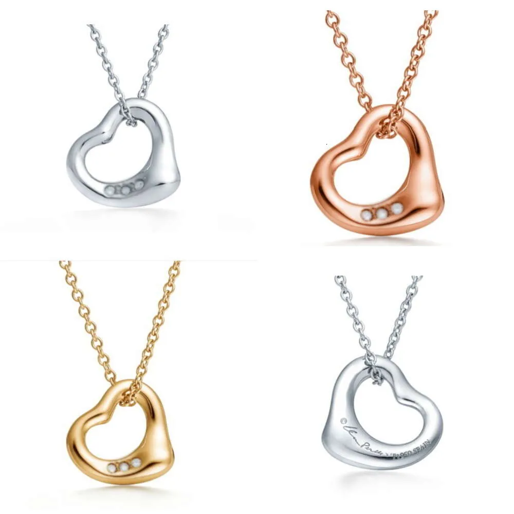 tiffanyjewelry tiffanybracelet halsband designer halsband för kvinna lyx smycken precision hög kvalitet pärla kärlek halsband nytt enkelt hjärthalsband nätverk r
