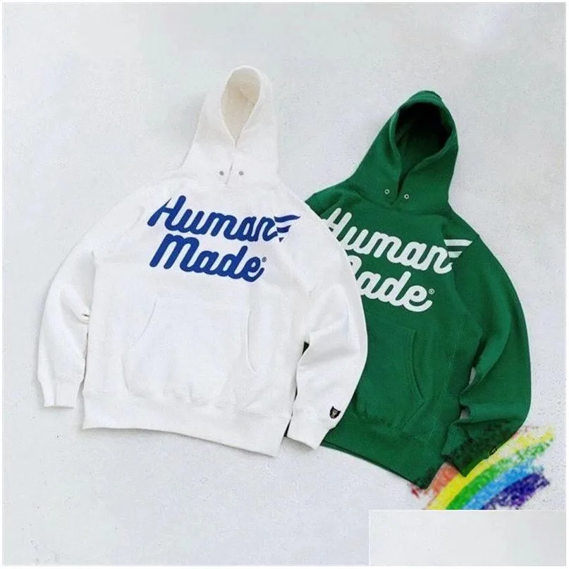 Sudaderas con capucha para hombre Sudaderas de gran tamaño Blanco Verde Sudadera con capucha Hombres Mujeres 1 Alta Calidad Streetwear Plover Drop Entrega Ropa Ropa Otbhs