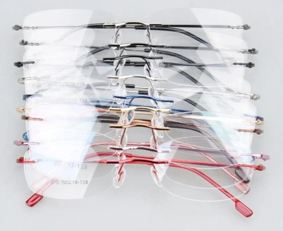 Randloze scharnier geheugen titanium optische frames brillen 9 kleur kiezen 808 50 stks lot7474173