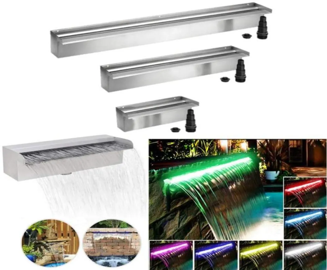 Stainless Steel 304 Swimming Pool Water Curtain Gardening Outdoor Wall Fountain Waterfalls Fish Pon Waterfall Out Of The Trough De1993858