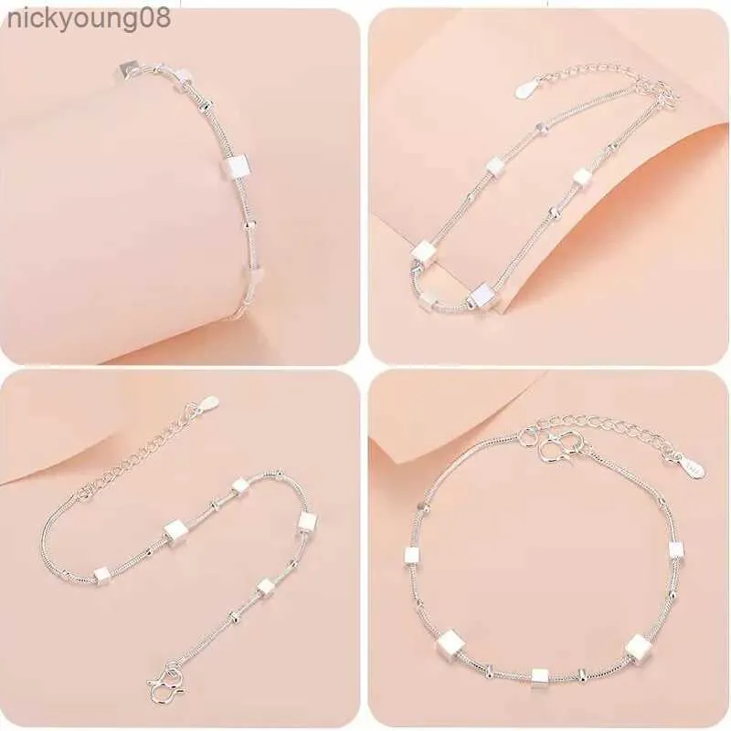 Bracelet Bracelets pour femme Chaîne de perles simples Bracelet multicouche Bijoux Chaîne à maillons fins Femmes Chaîne en acier inoxydable 316L JewelryL2403