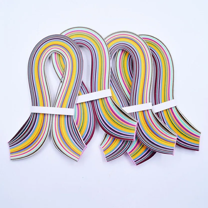 DIY 36colors 180ストライプクライリングペーパーアソートカラー折り紙の紙の長さ54cm手作りのアートワークフラワーサプライズ265c